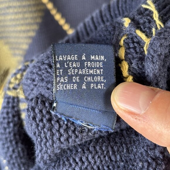 Vintage 90s Nautica Scotland Cup Sailboats Knit Pattern Sweater Men's XL Blue - Picture 12 of 15